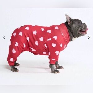 Spark Paws NWT Dog Pajama - Red Hearts, Size S